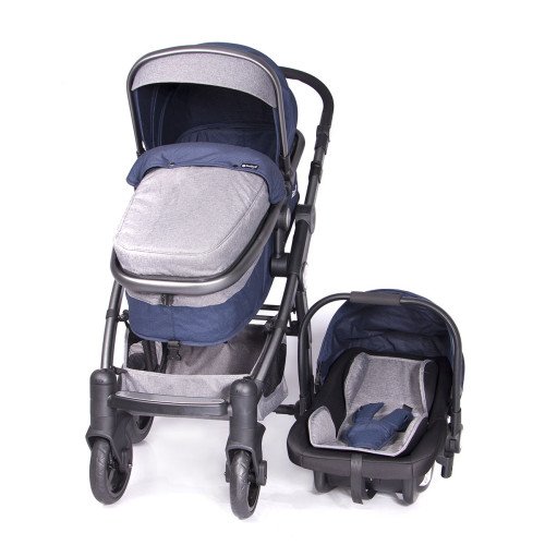 Coche Moises Tainy Deluxe con silla Portabebés + GRATIS Forro De Lluvia