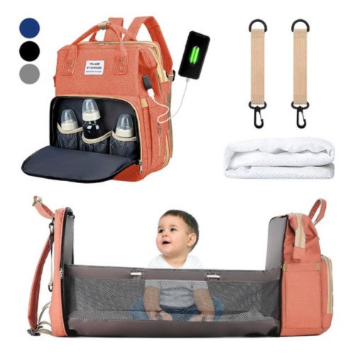 Morral pañalera Tipo Cuna Con Cambiador