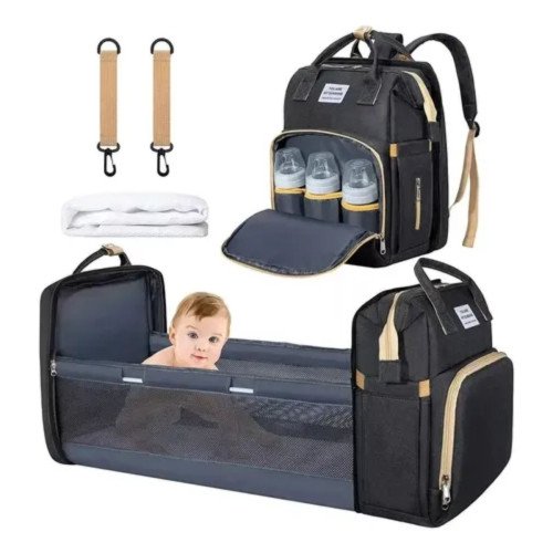 Morral pañalera Tipo Cuna Con Cambiador