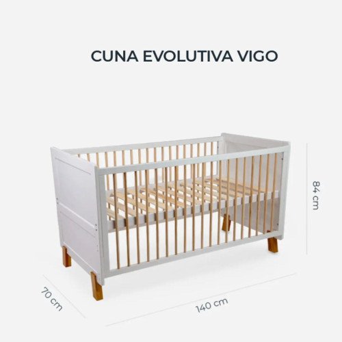 Cuna Cama de Madera Vigo 140x70