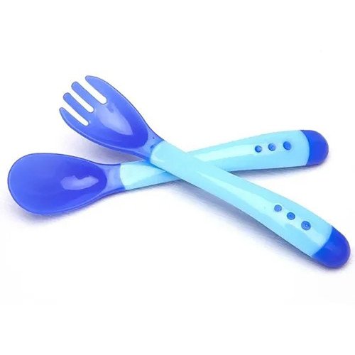 Cubiertos Silicona Bebé Termosensible
