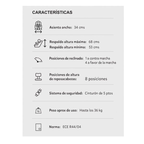 Silla Para Carro - Bebé Eos 360°